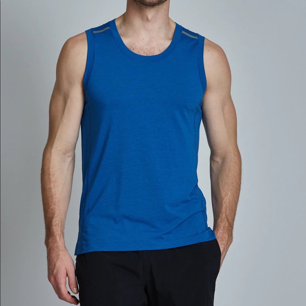 Urban Outfitters Four Laps Level Tech Blue Workout Tank Top